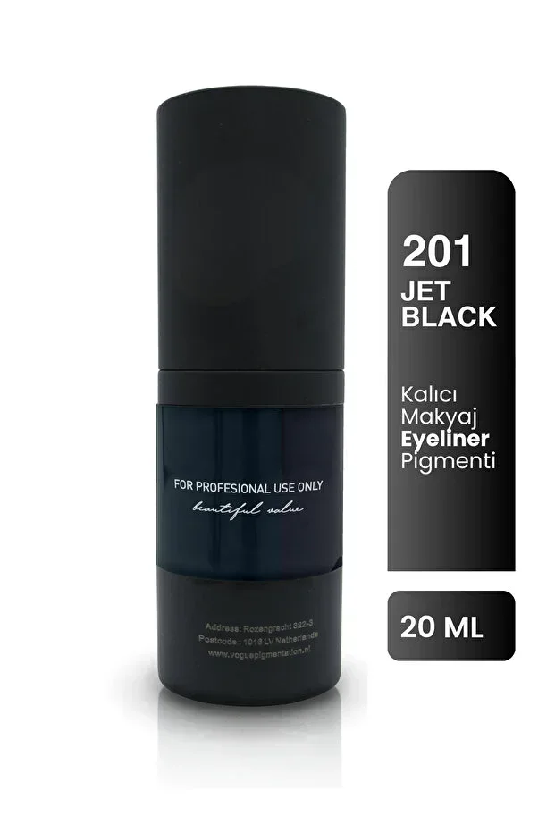 201 Jet Black Permanent Makeup Eyeliner Pigment (Dye) – Intense Black for Professional PMU