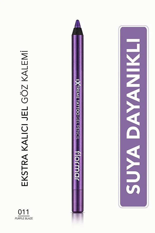 Sparkling Long-Lasting Eye Pencil (PURPLE) - Extreme Tattoo Gel Pencil - 011 Purple Blaze - 8682536041188