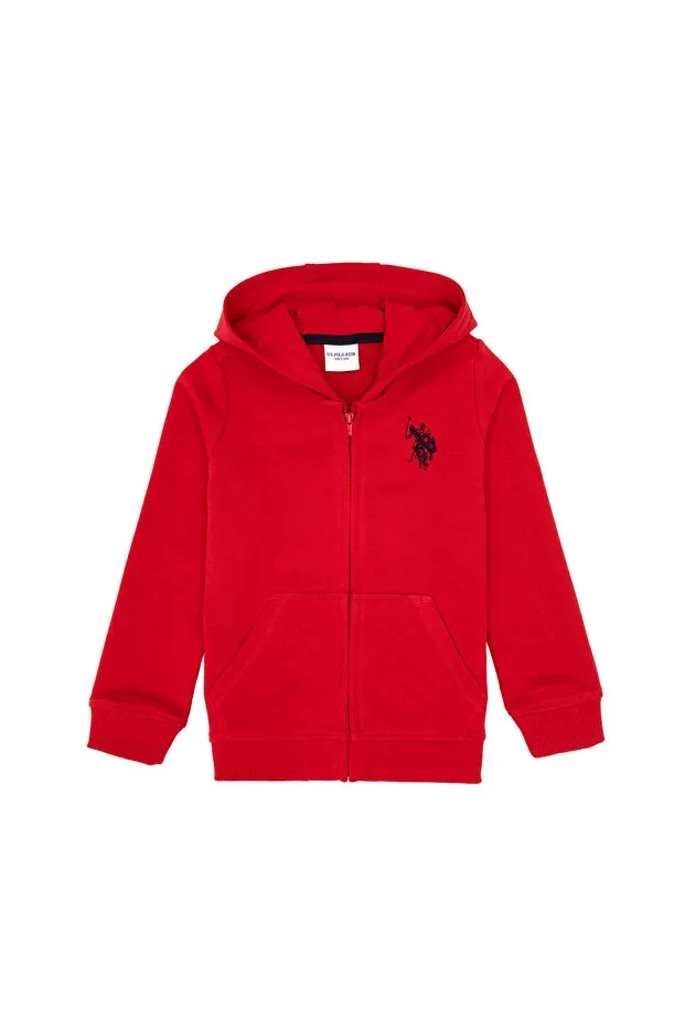 Boys Red Zip-Up Hoodie Sweatshirt 50316706-VR171