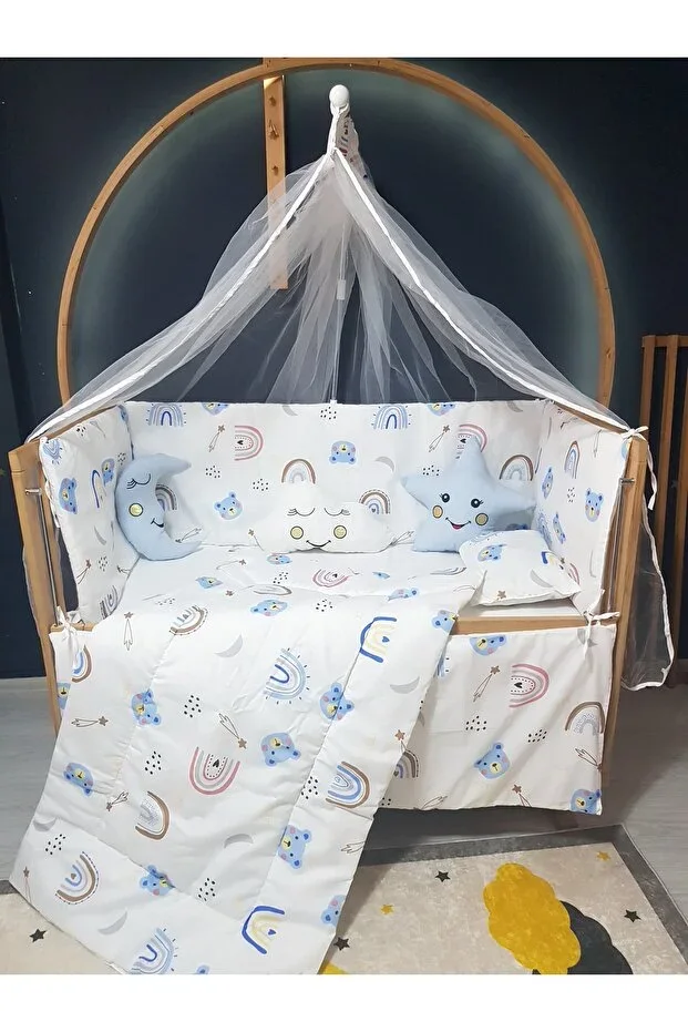 Double-Sided Baby Sleep Set 60x120 For Baby Cots - With Mosquito Net and Bracket