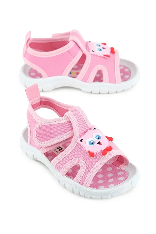 Girls' Summer Sandals, Lower Sole PVC, Comfortable Insole, Velcro Adjustable Daily Sandals