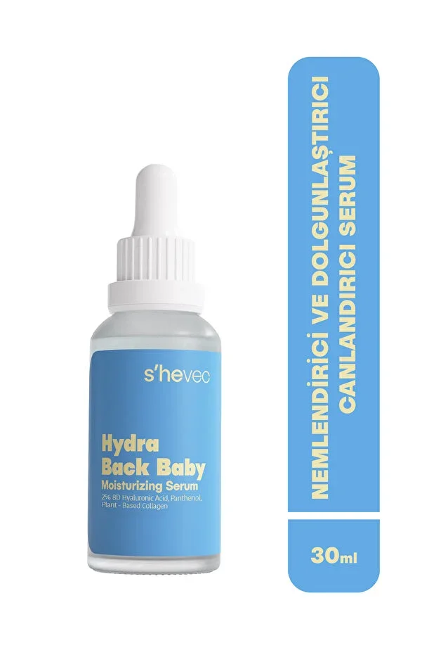 Intensive Moisturizing, Plumping Hyaluronic Acid Vegan Serum 30 ml Hydra Back Baby