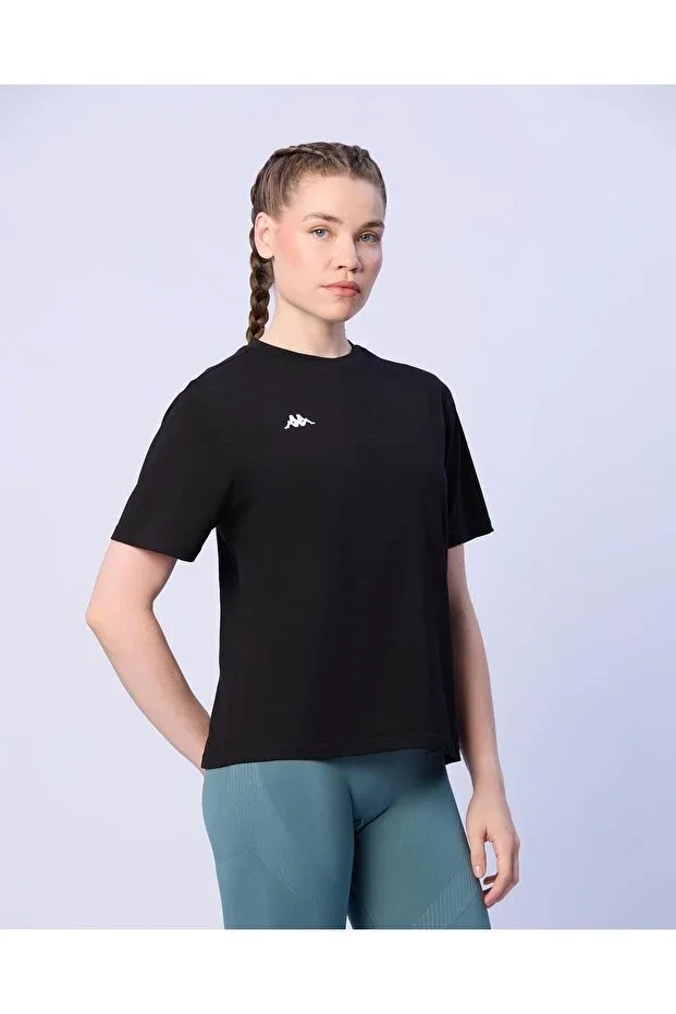 Nadya Women's Black Regular T-shirt