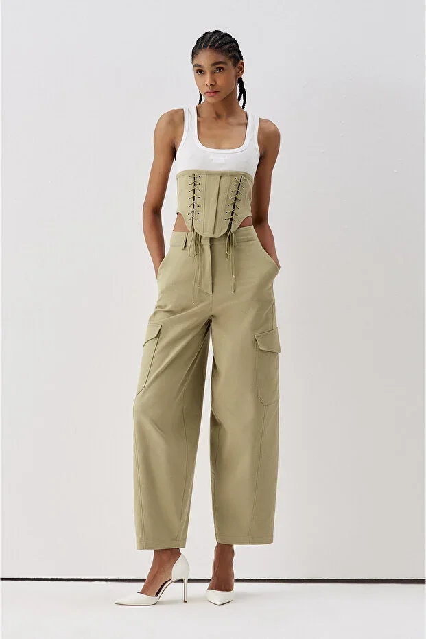 SS6169 Front Tie Corset Bustier