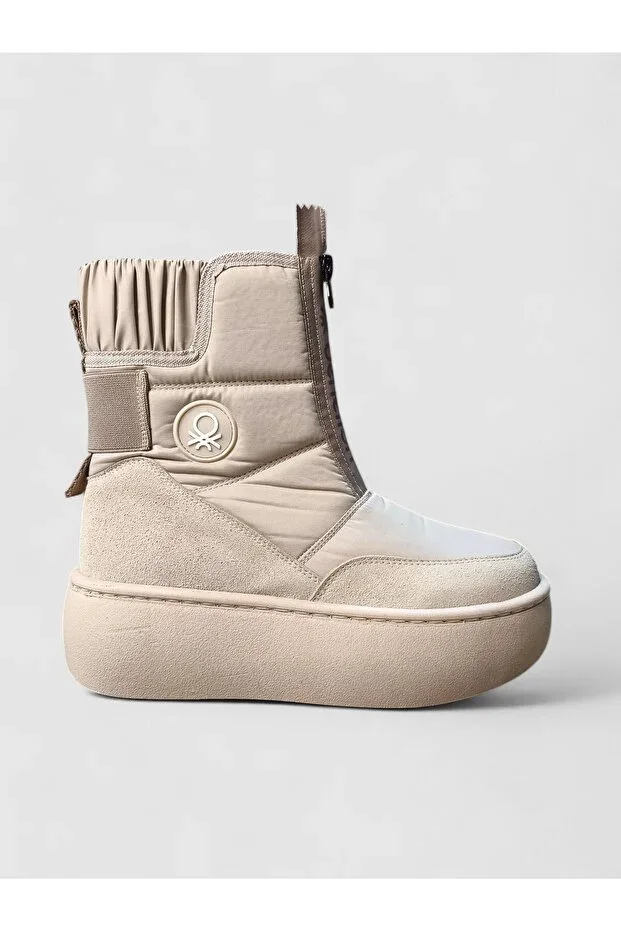Waterproof Furry Beige Women's Snow Boot BN-50068