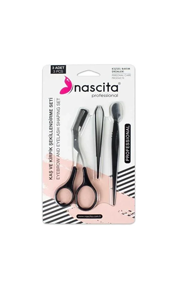 Face Care Set Scissors, Tweezers and Razor - 11