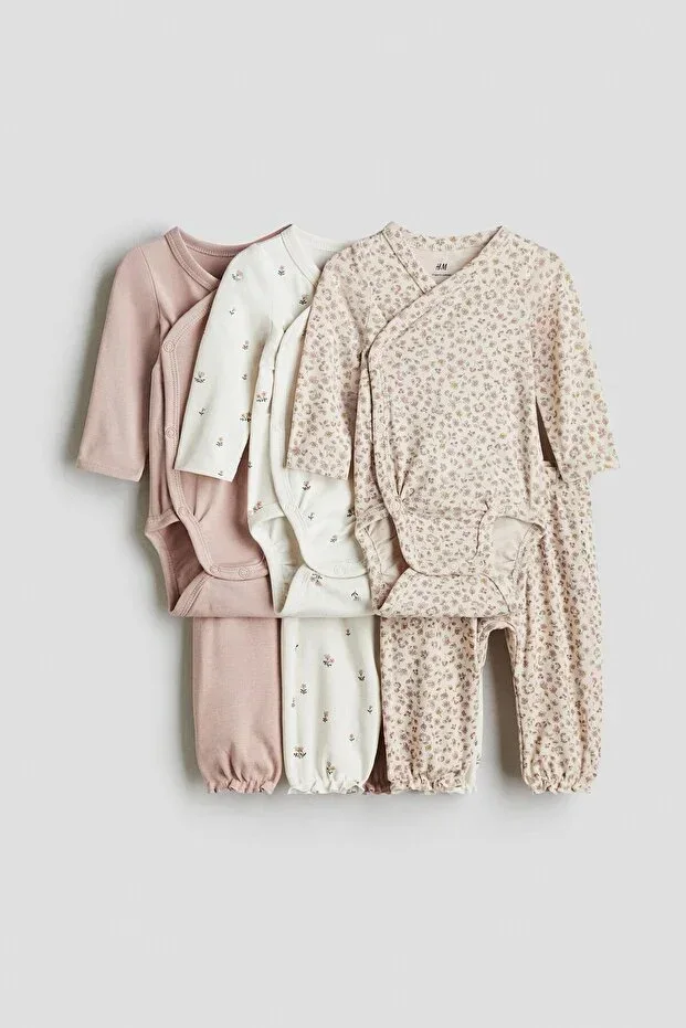 6 Piece Bodysuit and Pants Set