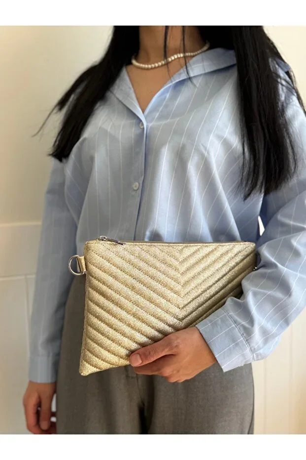 Women's Embossed Portfolio & Clutch Bag