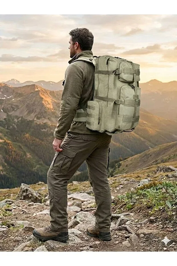 75+10 Litre Professional Mountaineering & Tactical Backpack Beige