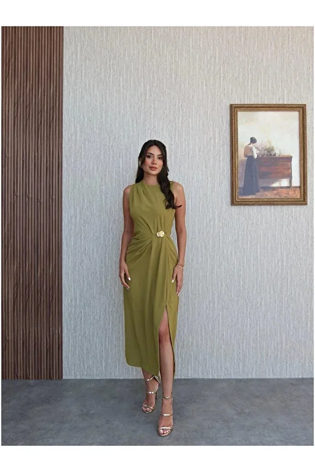 Drapeli Gold Accessory Dress