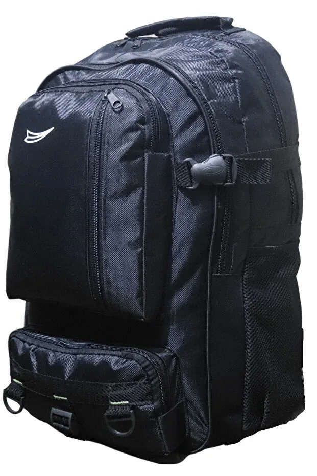 50l Black Large Waterproof Multi-Compartment Hiking-Travel-School-Mountaineer-Trekking-Earthquake Backpack