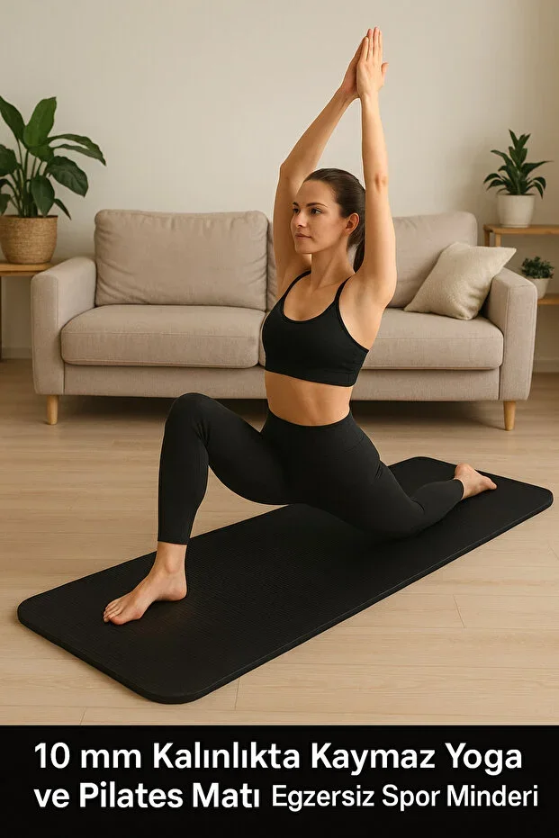 10 mm Thick Non-Slip Premium Yoga and Pilates Mat – Exercise Sports Mat 185 x 61 Cm IMPORTED
