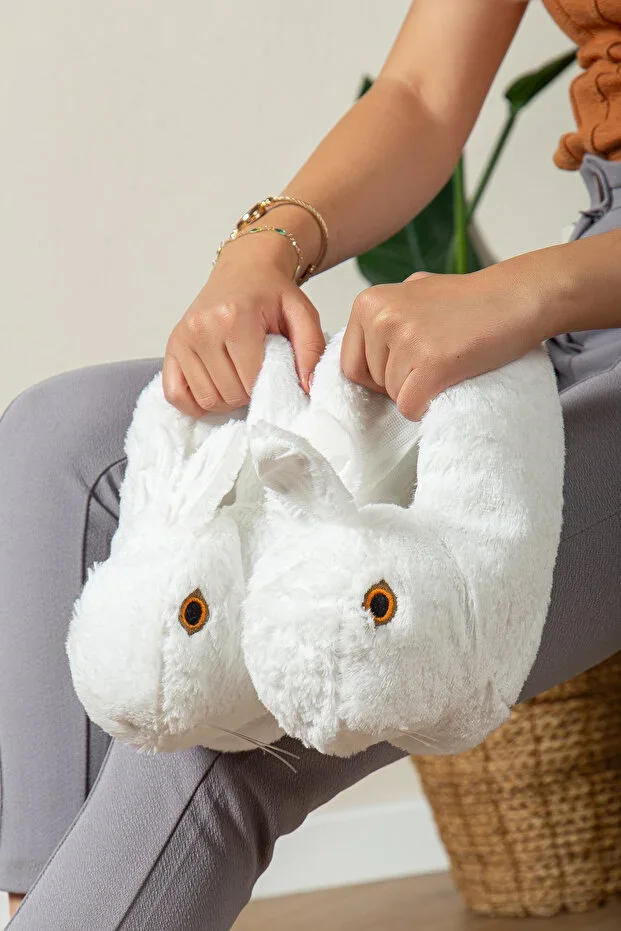Rabbit Figurine Plush Slipper House Slipper Unisex Rabbit Slipper