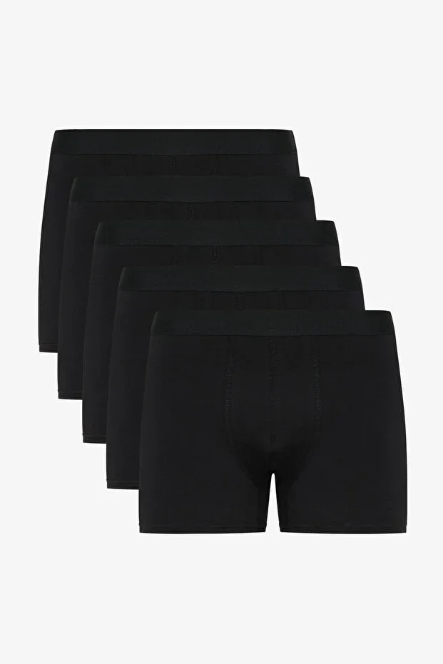 Men's Premium Cotton Black 5-Pack Stretch Boxer Set (Groom's Dowry) Dowry Set
