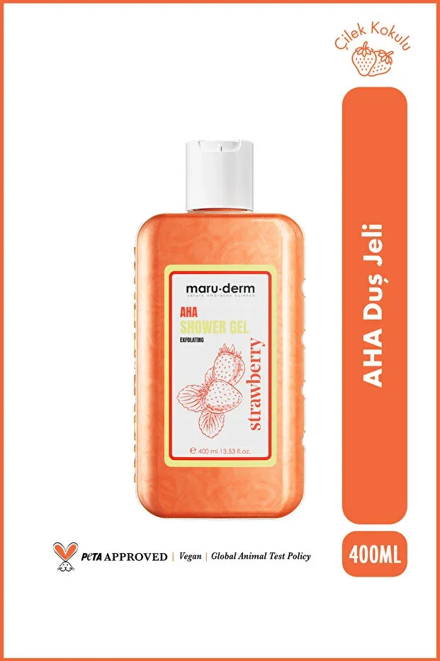 AHA Shower Gel 400 ML – Renewing & Smoothing Acidic Body Cleanser | Peeling Effect