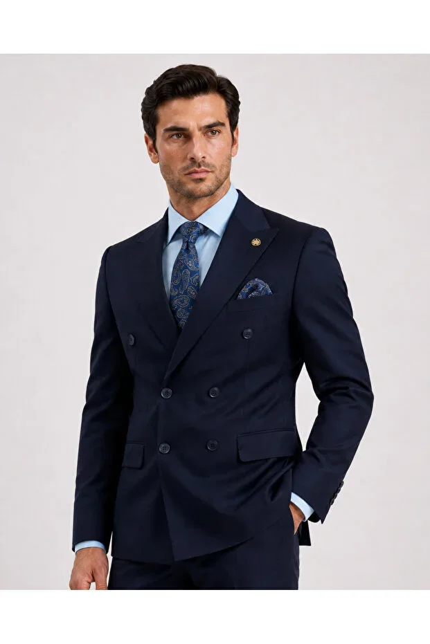 Men's Double-Breasted Suit - Men's Jacket Pants