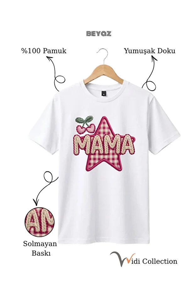 Coquette Style "Mama" Printed 100% Cotton Regular Fit T-shirt