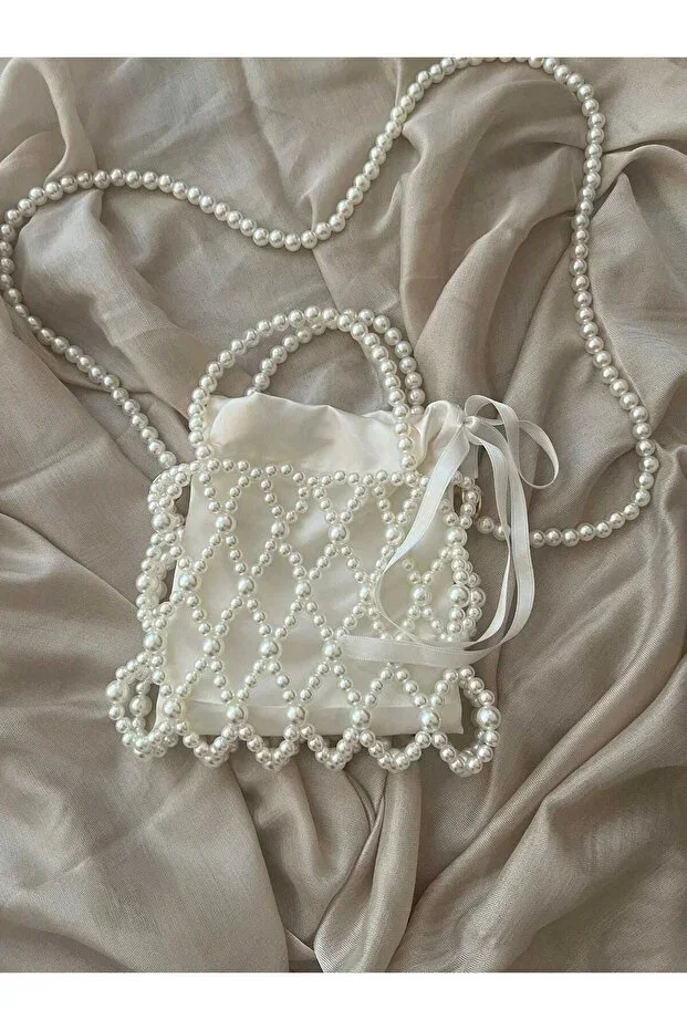 Pearl Beaded Handmade Shoulder Bag
