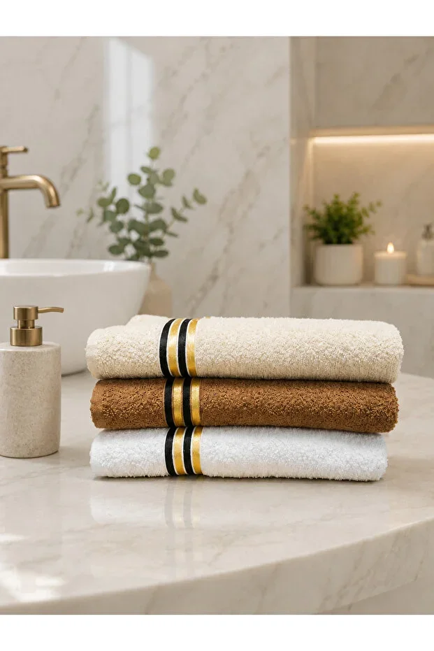 3-Piece Bath Towel Set 70x140 cm Soft & Absorbent & Suitable for Daily Use