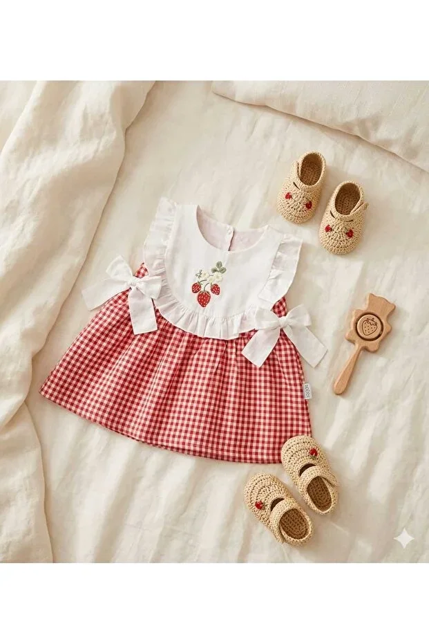 Strawberry Plaid Dress