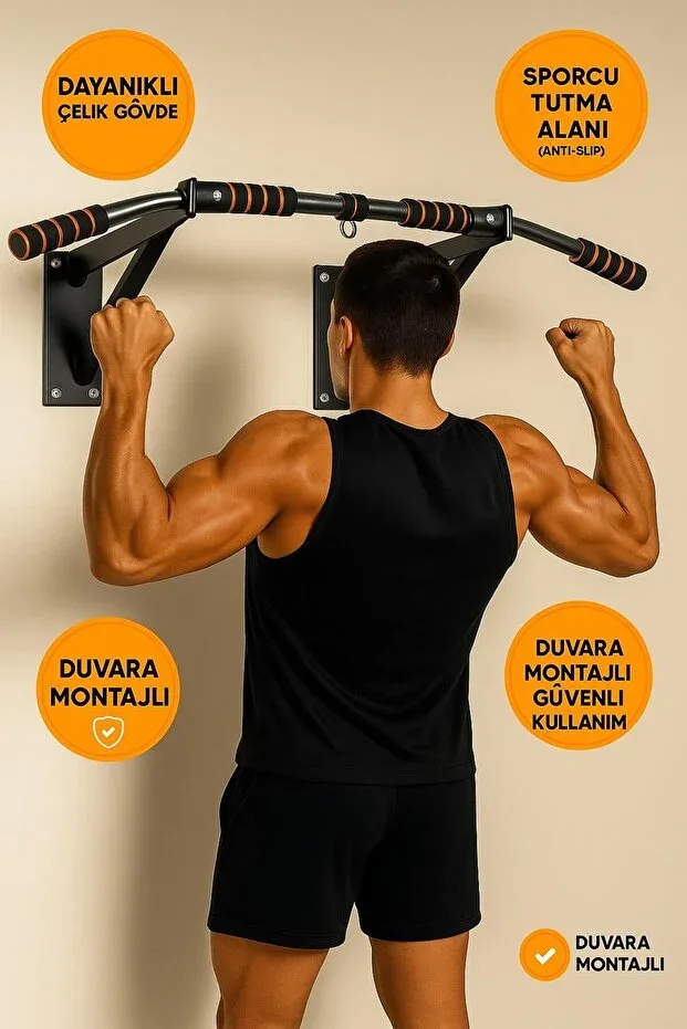 Wall Pull-up Bar Pull-up Iron Pull-up Bar With 200 Kg Load Capacity