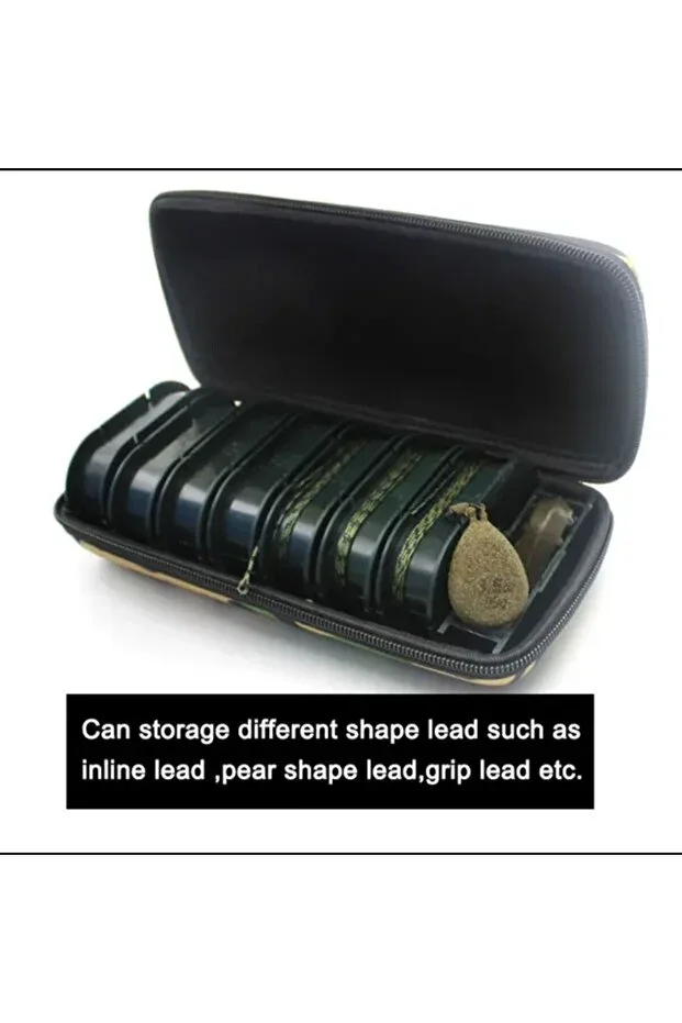 Leadcore box, carp fishing leaded rig set storage BAG, (8 pcs)