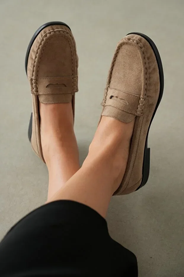Vento Flat Sole Classic Women's Shoes - VIZON SUEDE
