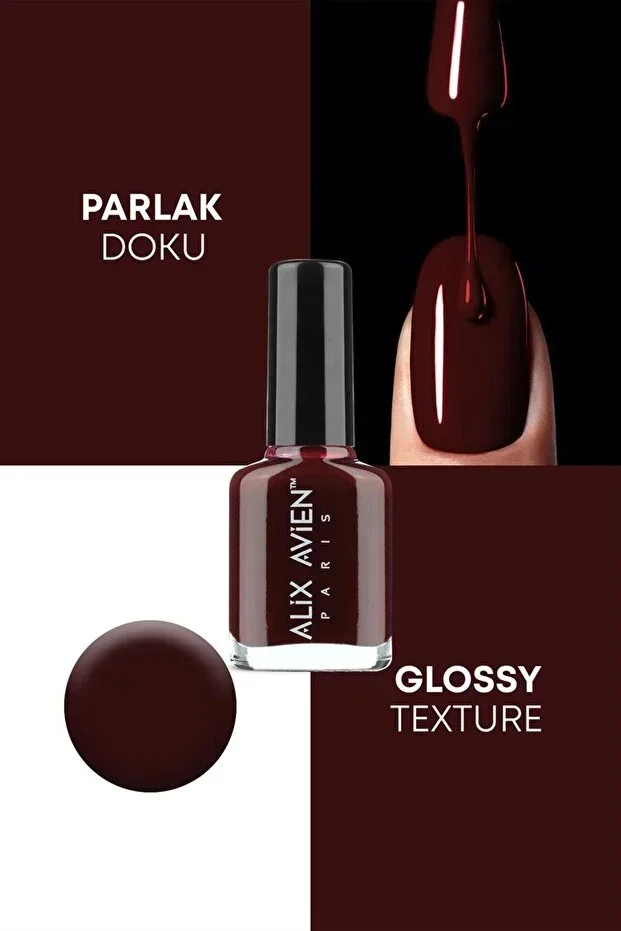 Burgundy Nail Polish 22 - Highly Pigmented Long-Lasting Quick Drying - Nail Lacquer 22