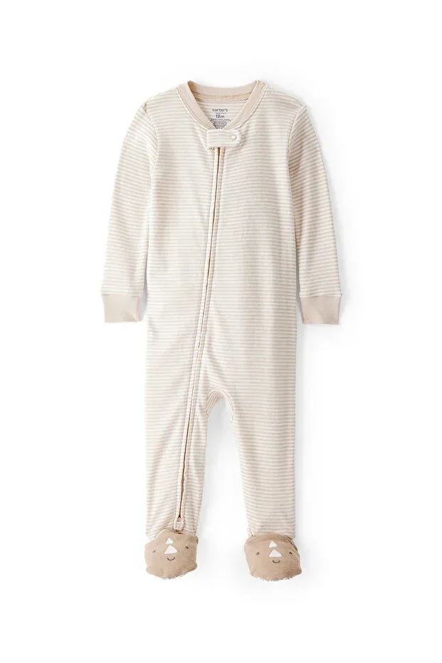 Boys Beige Sleepsuit