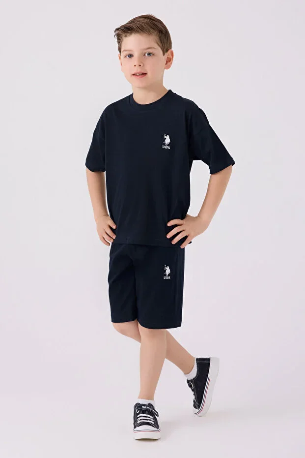 U.S. Polo Assn. Boys Navy Bermuda Set