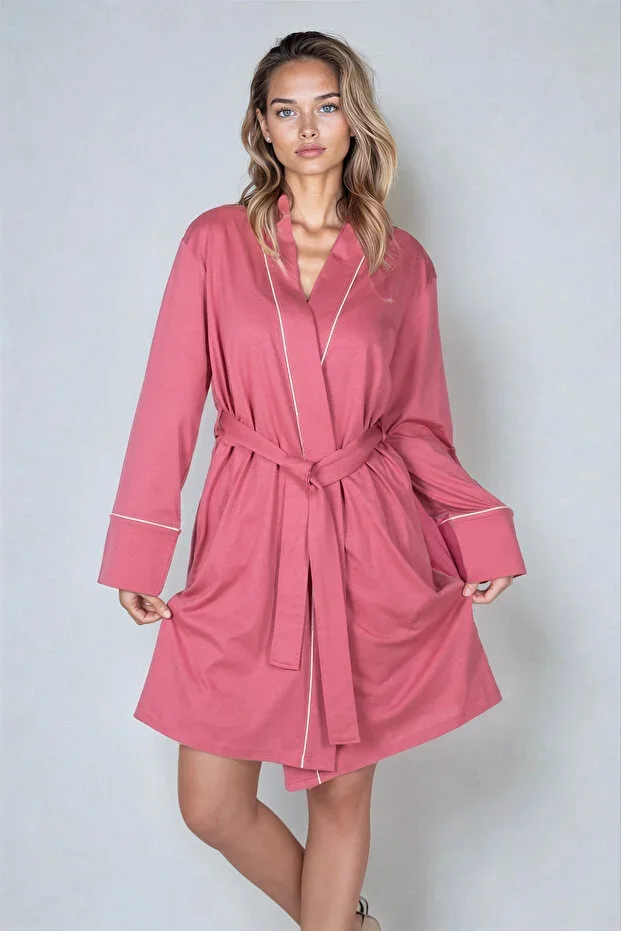 Women's 50% Modal 50% Cotton Robe - Soft Texture Home Wear Product / With Different Color Options