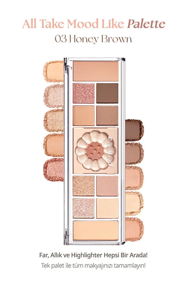 Multi-functional Makeup Palette PERIPERA All Take Mood Like Palette (03 Honey Brown) (Honey K-Ookie)
