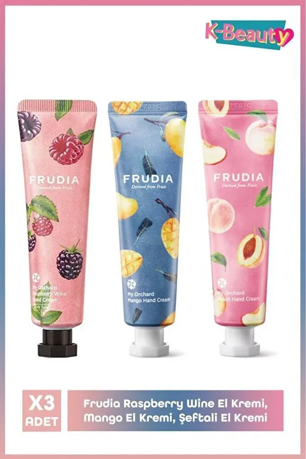 Raspberry Wine,Mango,Peach Hand Cream Set