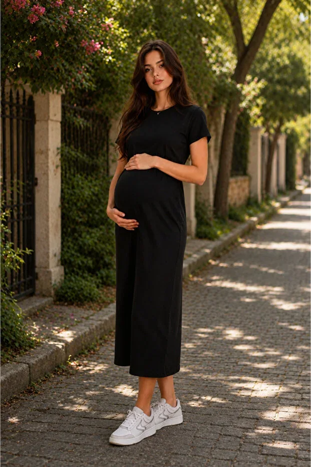 WOMEN'S STRETCH MATERNITY DRESS