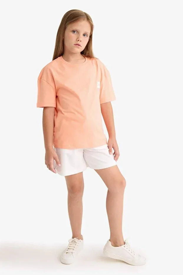 DeFacto White Shorts with Elastic Waist for Girls E6593A825HS