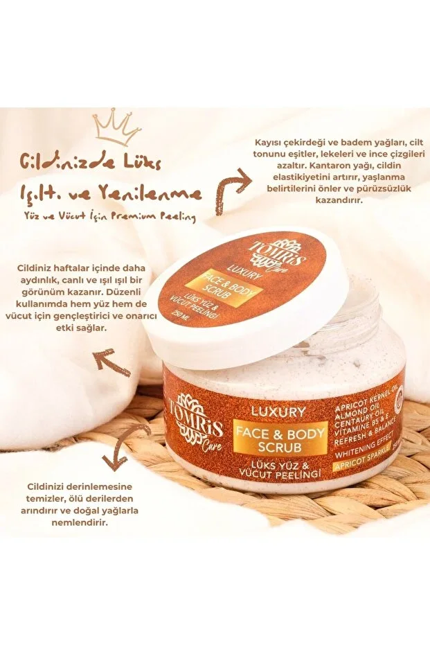 Luxury Face and Body Scrub - Purifying, Moisturizing, and Whitening Effect 250 ml