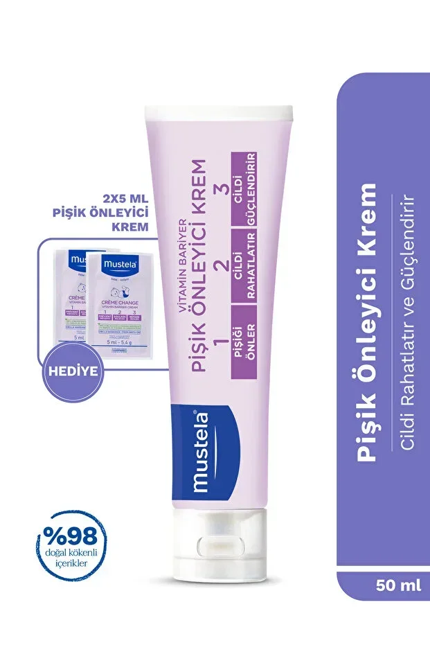 Baby Diaper Rash Preventive Protective Natural Origin Care Cream 50ml Travel Size 5+5ml Gifted