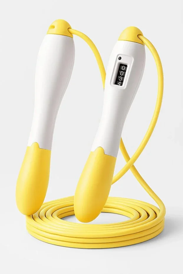 Jump Rope Length Adjustable Mechanical Counter Adjustable Display Jump Rope Jump Rope Yellow 5006