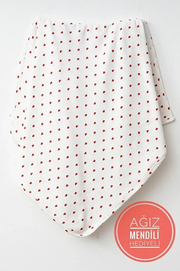 Red Heart Natural 100% Cotton 80x90 cm Single Layer Baby Blanket