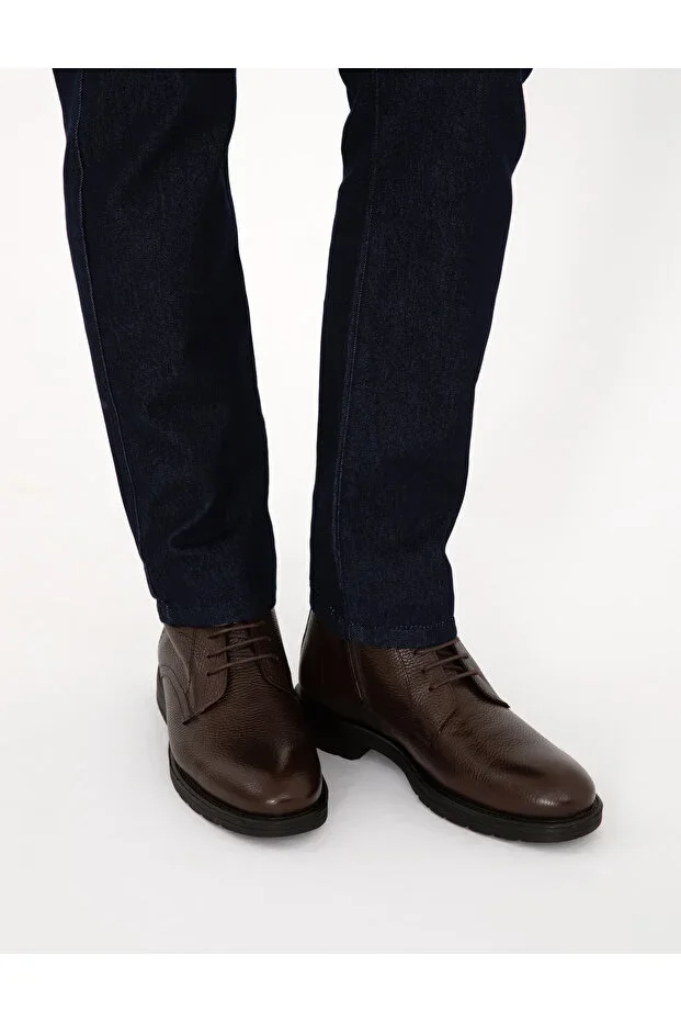 Brown 100% Leather Rubber Sole Boot 50318890-VR029