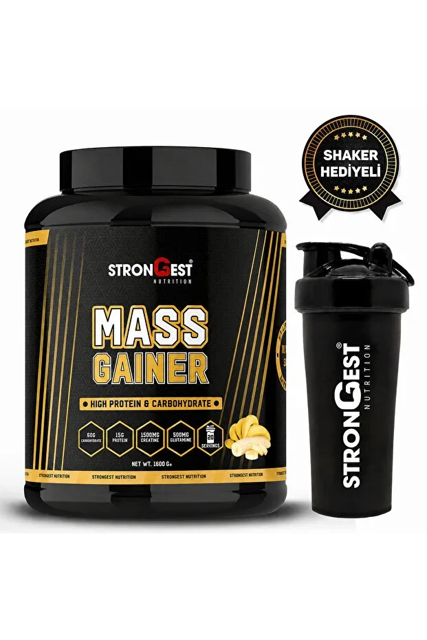 Mass Gainer 1600gr High Protein Value and Amino Acid Supplemented Banana Flavored
