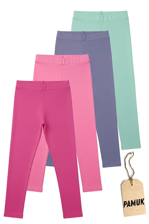 Kids Tights Set 4 pcs - A Tights for Every Day: 4 pcs Cotton Tights Comfort Set!