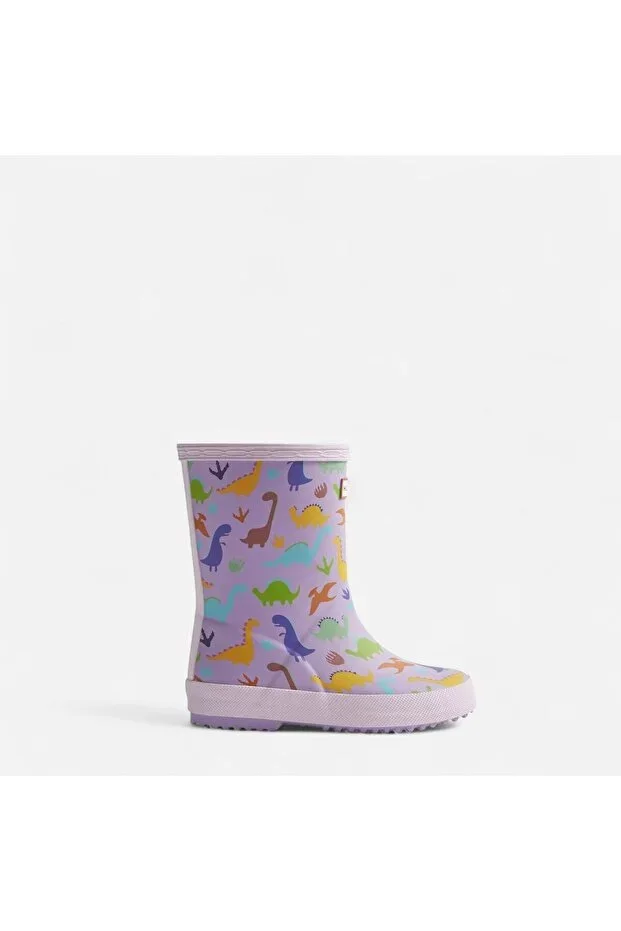 Hunter Originals Wellington Purple Dinosaur Boots HFRK0039252-PD