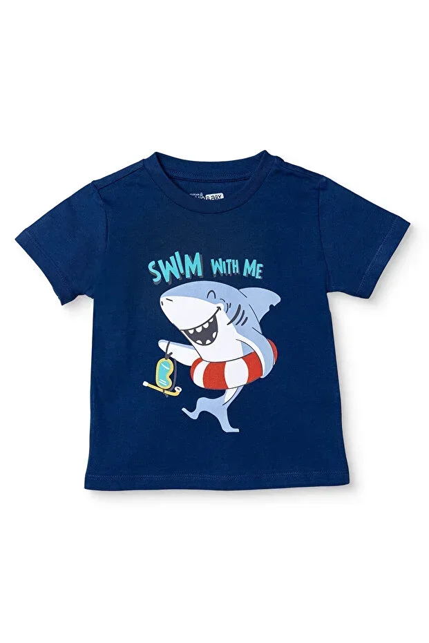 HelloBaby HelloBaby Boys T-shirt Animal Printed Round Neck Short Sleeve