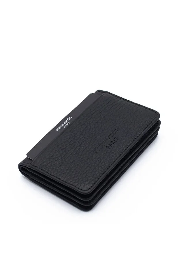 Black Unisex Leather Card Holder 0188S3L
