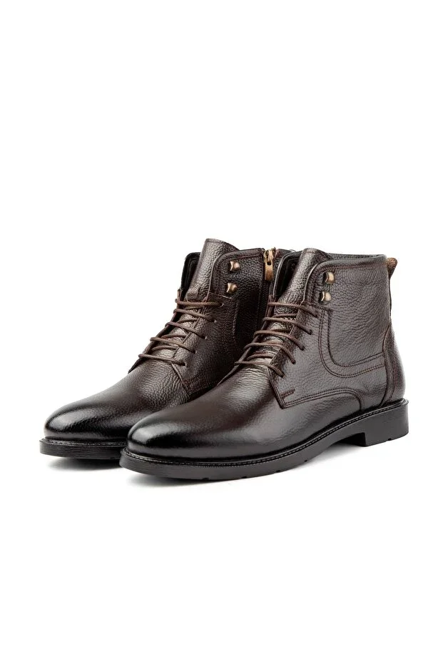 Rico Genuine Leather Lace-up Rubber Sole Men's Boot, Lace-up Boot