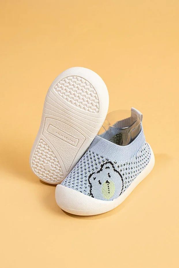 Sakow Children's Baby Orthopedic Flexible, Comfortable Lightweight Non-slip Sole Blue First Step Sports Shoe