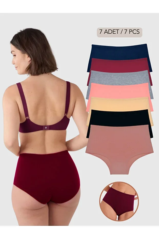 Women's Panties, Women's High Waist Cotton 7-Pack Dark Tones Panty Set