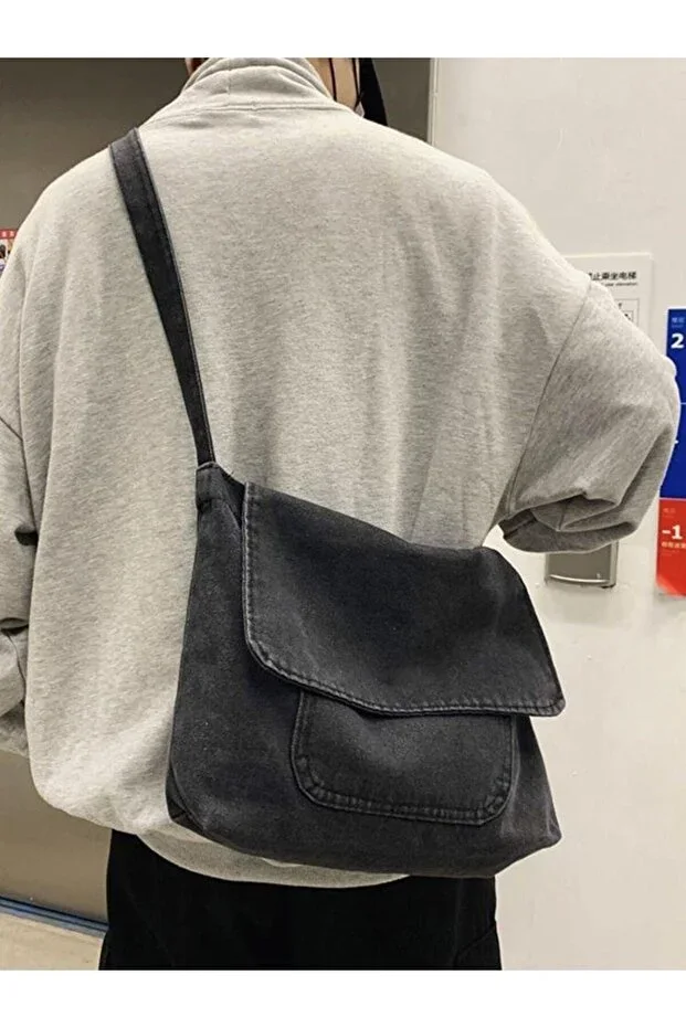 Harajuku Vintage Unisex Denim Messenger Bag