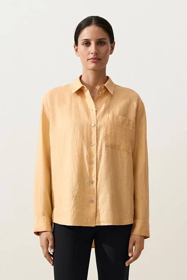 Oysho 100% Linen Relaxed Shirt